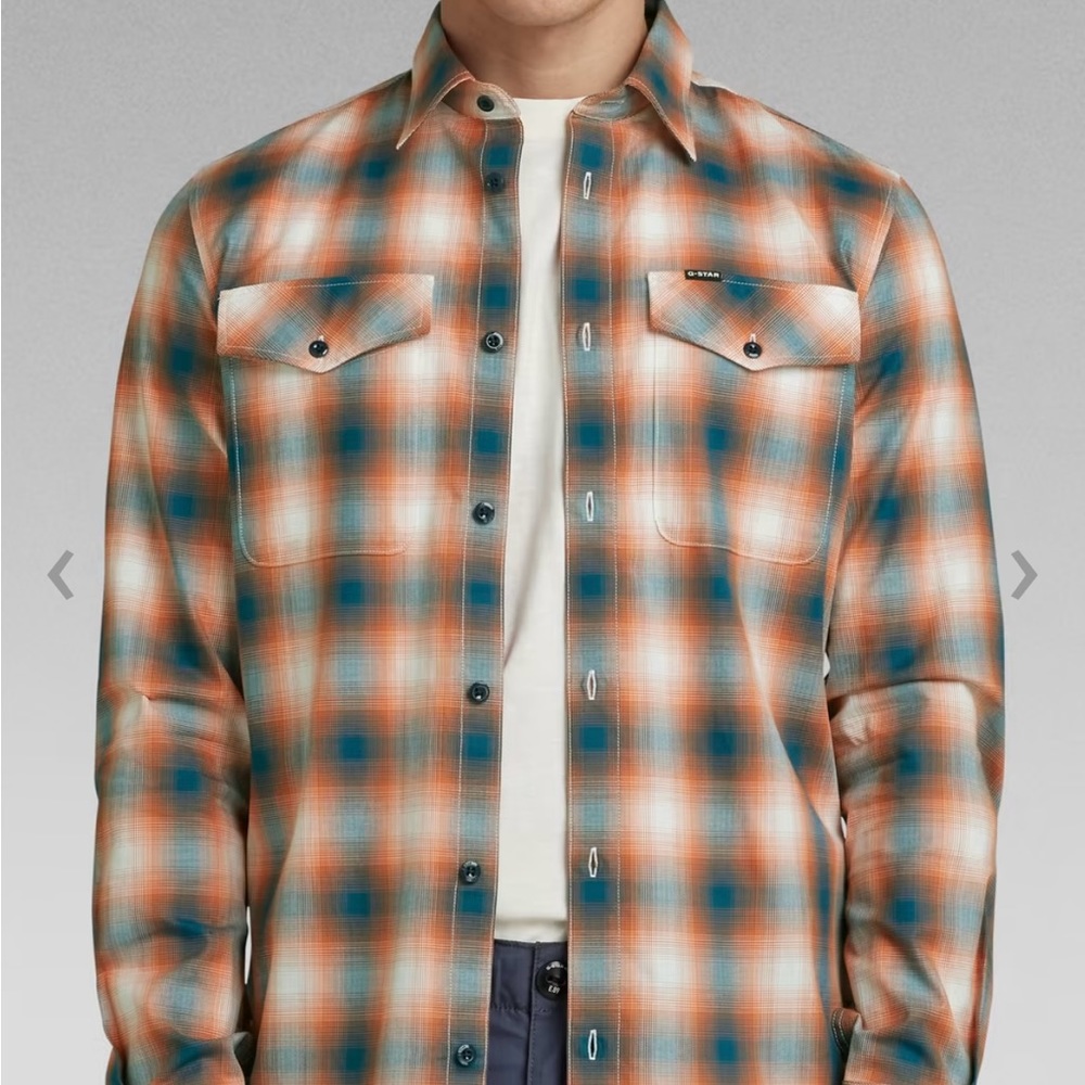 G-Star Raw Marine Slim Shirt Long Sleeve Slim Fit Size Large Brand New With Tags